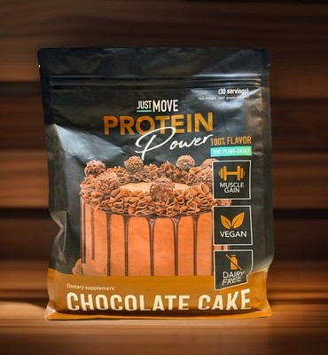 Just Move Protein Chocolate Cake Vegan Plant Based, Organic, Keto, Low Carb 38oz