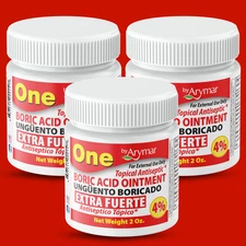 Arymar Boric Acid Ointment 4% – Skin Care Topical, 2 fl oz (3-Pack)