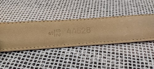 Vintage BRIGHTON Skinny Belt S 26 28 Reptile Leather Beige Color Wide Buckle 90s - Picture 23 of 23