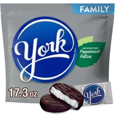 YORK Dark Chocolate Peppermint Patties, Family Pack 17.3 oz Candy