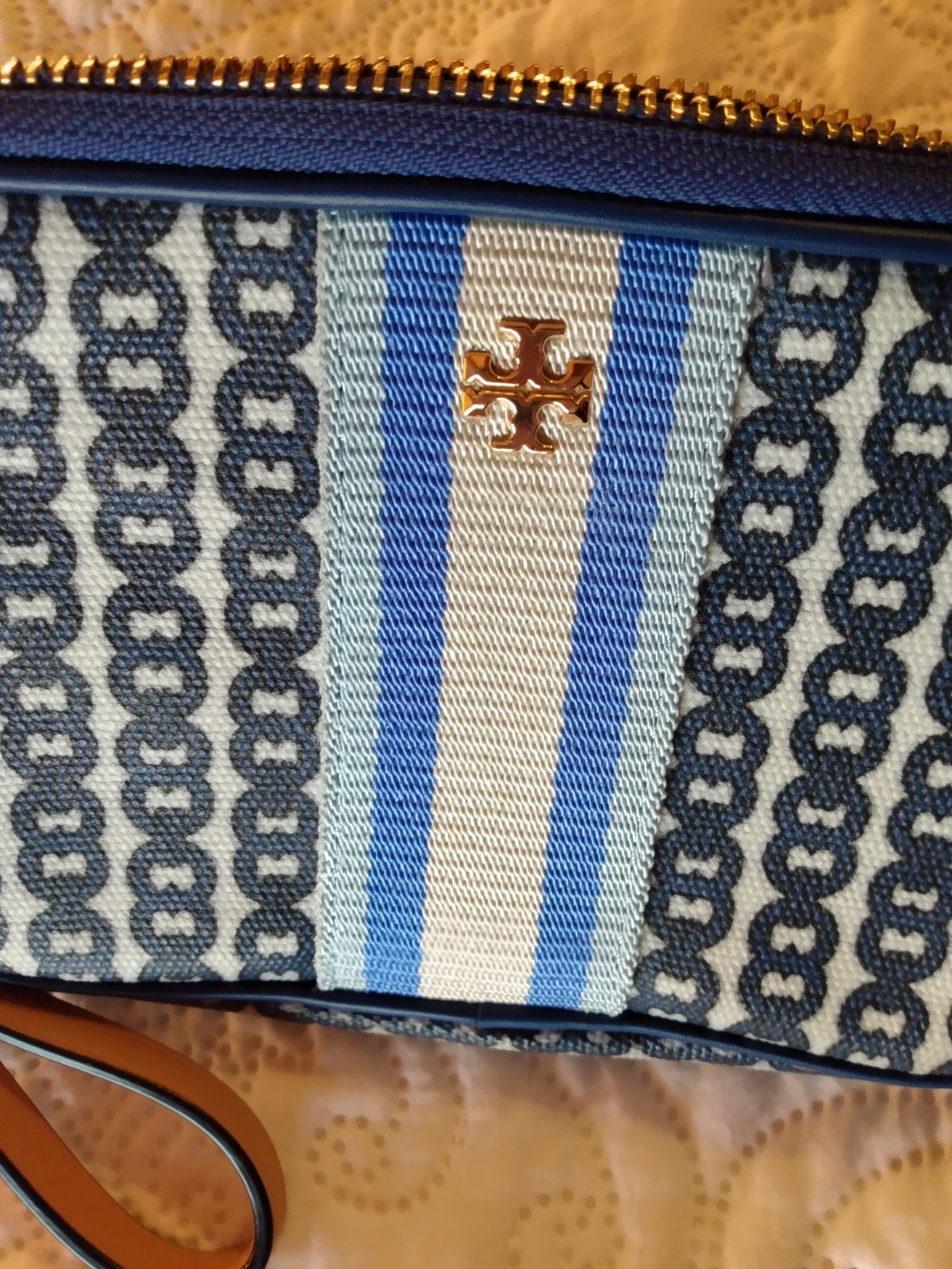 Tori Burch Wristlet Women's Gemini Link Canvas Designer Logo Wallet thumbnail 4