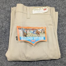 VTG Levis Saddleman Boot Jeans Men 30x32 Beige Sta-Prest 517 Pants 70's USA NWT