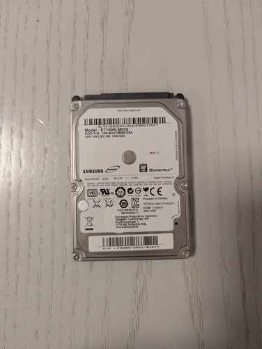 SAMSUNG ST1000LM024 1TB 2.5 ZOLL HN-M101MBB/EX2 SPINPOINT SATA NOTEBOOK HDD