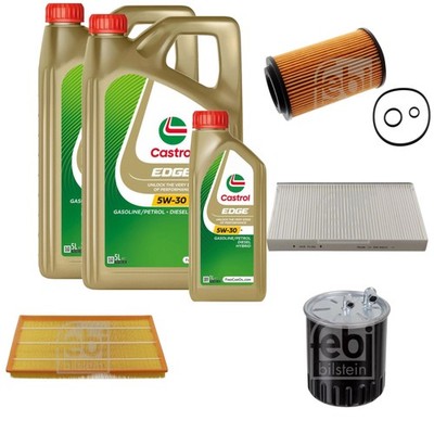 FEBI BILSTEIN Inspektionspaket 11L CASTROL EDGE 5W-30 M für Mercedes-Benz Viano