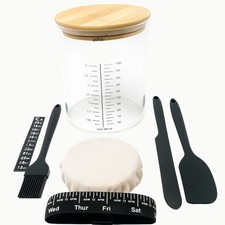 Sourdough Starter Jar Kit 50oz Wide Mouth Fermentation Jar with Lid and Tools