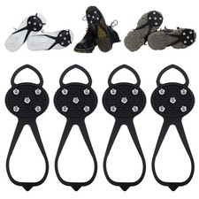 2 Pairs Ice Cleats for Shoes and Boots, Ice Snow Gripper Shoe/Boot Traction