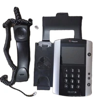 Polycom VVX 501 VoIP Touchscreen Desktop Phone, Model 2201-48500-001, Pre-owned 