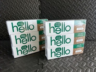6x Hello Naturally Whitening Fluoride Toothpaste 4.7 Ounce White