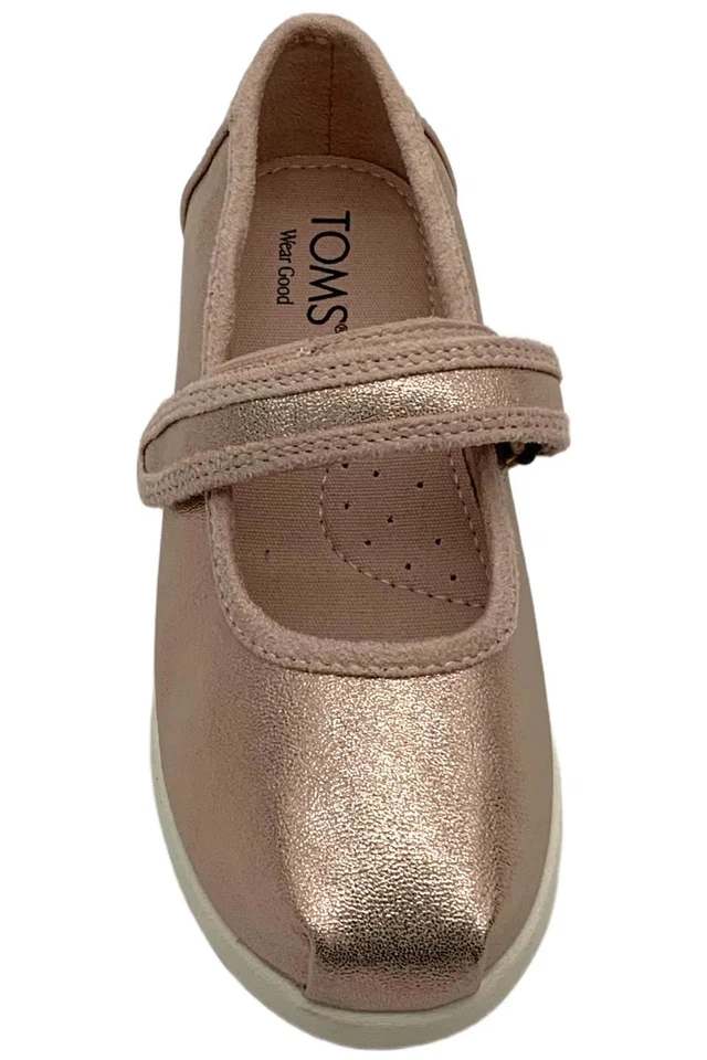 Туфли на плоской подошве Nora Mary Jane для девочек ясельного возраста Toms розовое золото - Изображение 2 из 3