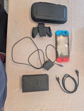 Nintendo Switch 32GB Gray Console with Neon Red and Neon Blue Joy