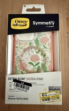 OtterBox Symmetry Series Case for iPhone 16 Pro Max Peachy Bloom with MagSafe