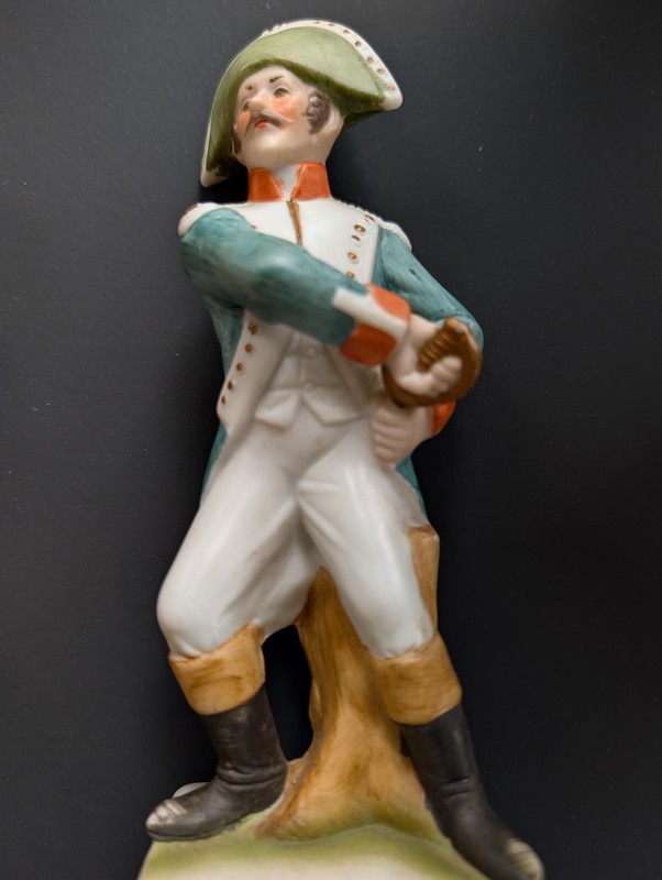 Porcelain Military Figurine Hand Painted likely from Napoleon and Warlords Set. 