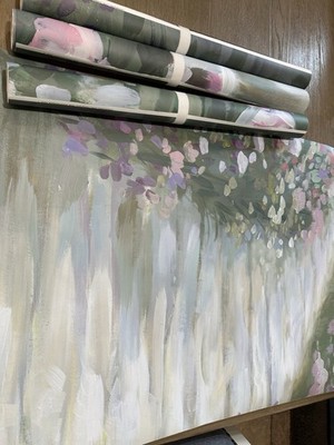 Pottery Barn Kids loveshackfancy rose garden Mural Wallpaper READ DESCRIPTION