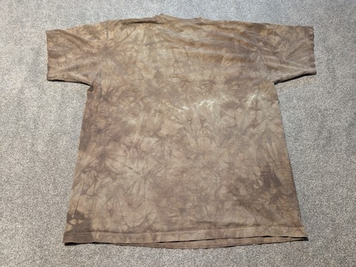 Vintage Mountain Hemd Herren XL braun Indianer Wolf Art 2003 Batik - Bild 6 von 10