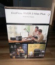 New - EcoFlow RIVER 3 Max Plus Portable Power Station 600W 858Wh with EB600