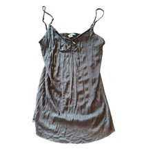 Black Adjustable Spaghetti Strap Slip Dress By Express Sheer  Made In USA Size L