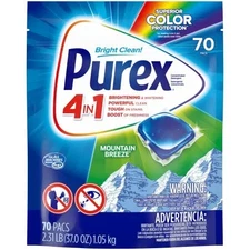 Purex 4 in 1 Laundry Detergent Pacs 70 Count Mountain Breeze Scent
