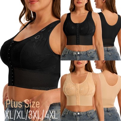 XL/2X/3X/4X Women Posture Corrector Bra Back Support Lift Up Yoga Bra Shapewear