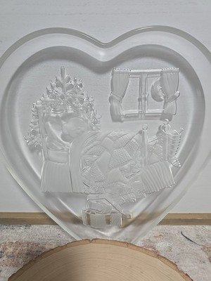 Mikasa Crystal Christmas Dream Heart Serving Tray 12 1/2'' In Original Box