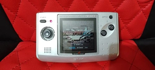 SNK Neo Geo Pocket Color Platinum Silver Handheld System with Fatal Fury