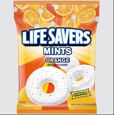 LIFE SAVERS Orange Mints Candy, 6.25-Ounce Bag