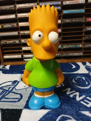 #ad Bart Simpson Green Shirt Vintage 1990 The Simpsons Matt Groening 9quot; Coin Bank $9.98