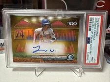 JOENDRY VARGAS 2024 BOWMAN CHROME SCOUTS' TOP 100 GOLD AUTO /50 PSA 9 🔥🔥🔥