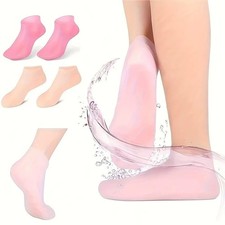 2pcs Silicone Foot Care Socks Moisturizing Gel Elastic Cracked Skin Care| UK