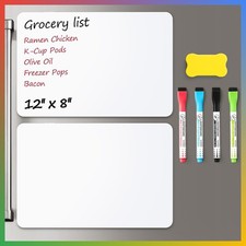 2 Pack Magnetic Dry Erase Whiteboard 12x8 Inch Fridge Planner Notepad