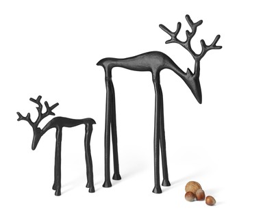 Philippi Design Snorre Rentier Hirsch schwarz Aluminium Herbst Winter