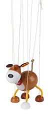 goki Marionette Hund aus Holz