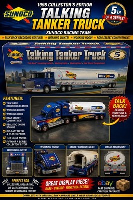 Sunoco 1998 Collector s Edition Talking Tanker Truck Racing Team 5th Series Box
