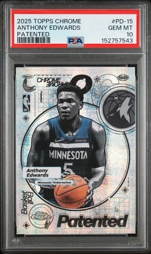 2025 Topps Chrome Anthony Edwards Base (PSA 10)