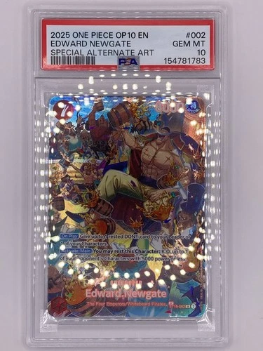 2025 ONE PIECE ROYAL BLOOD OP10 #ST15-002 EDWARD.NEWGATE SP ALT ART SR PSA 10