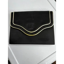 Vintage YSL Yves Saint Laurent Clutch Black Party Formal Purse