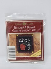 Mill Hill Buttoned Beaded Country Magnet "School Days Slate" MHMB3 NOS 1994