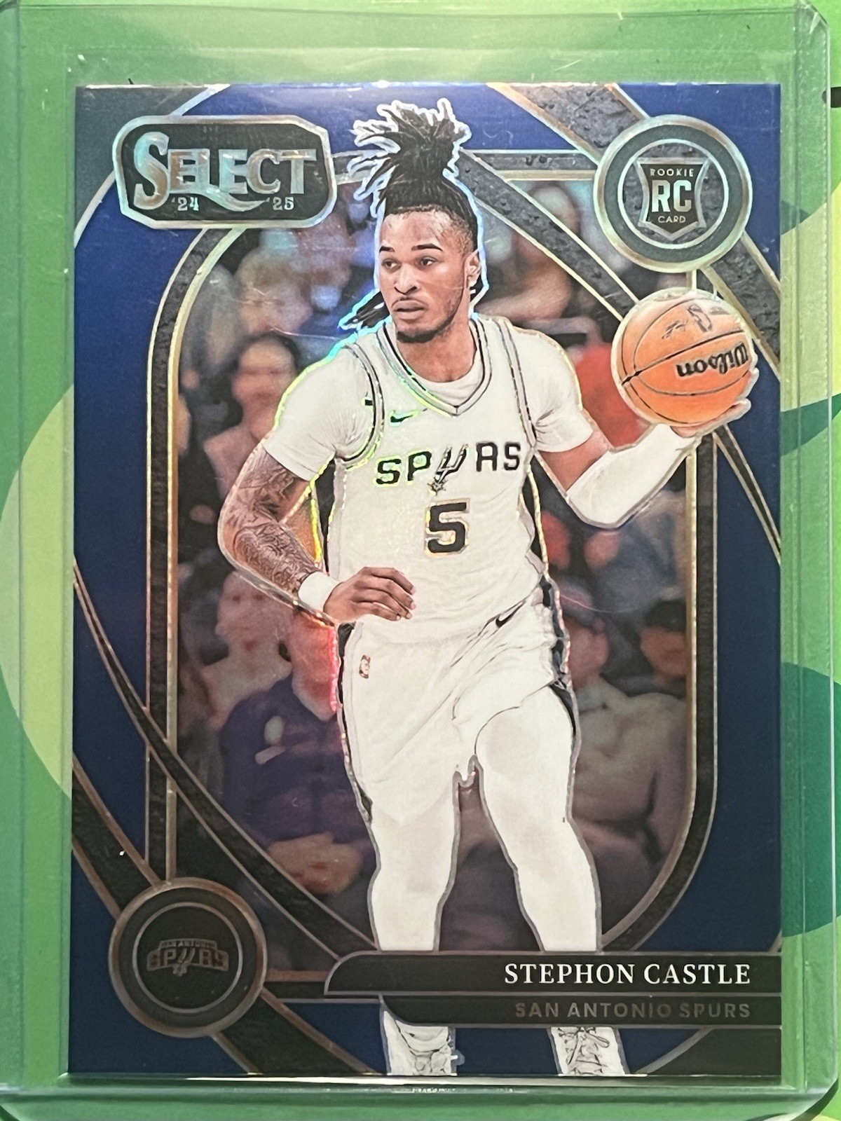 2024-25 Panini Select - Courtside Stephon Castle #292 Blue Prizm (RC) Spurs