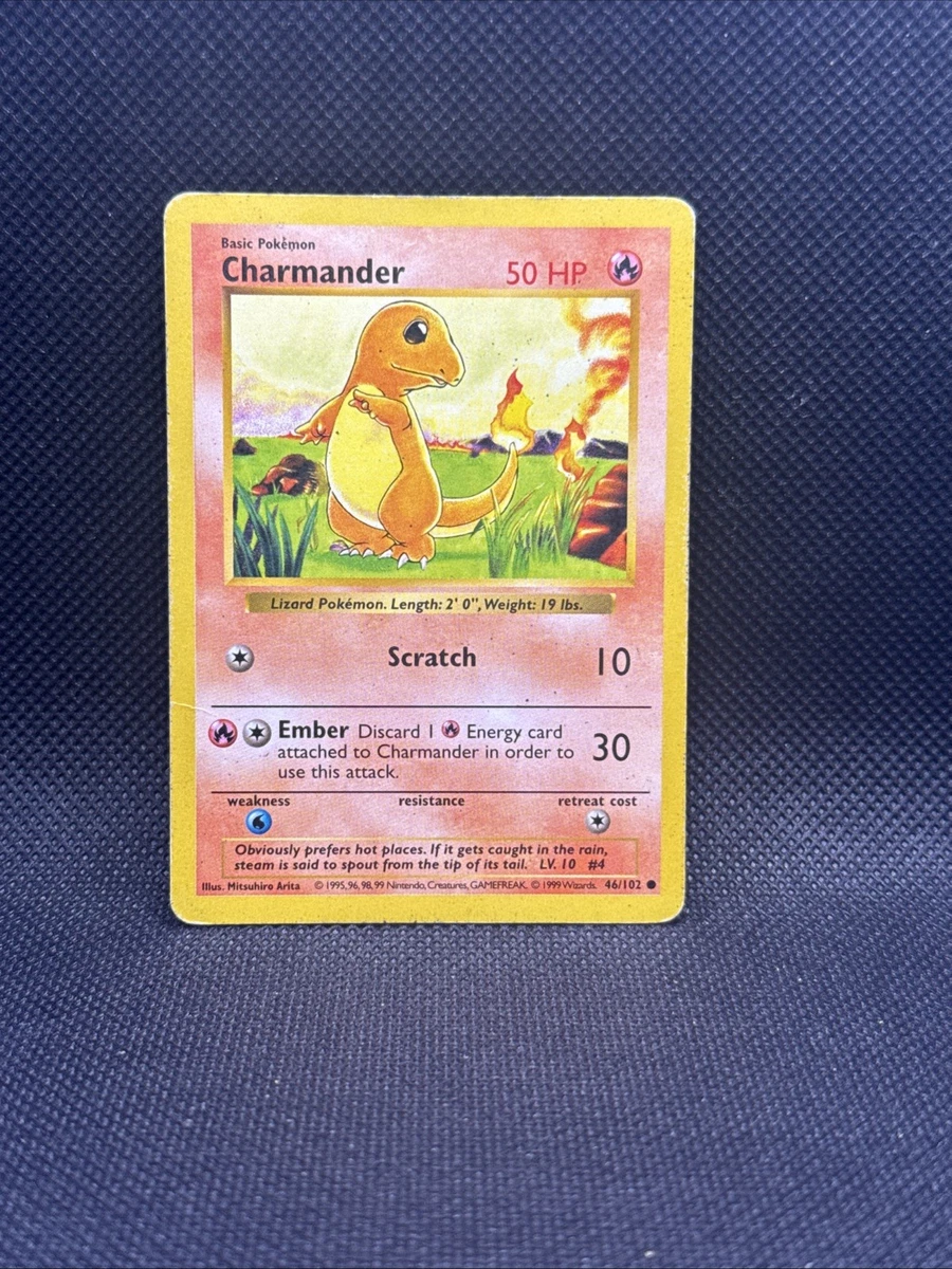 25+ Charmander Pokémon TCG Shadowless Individual Collectible Card