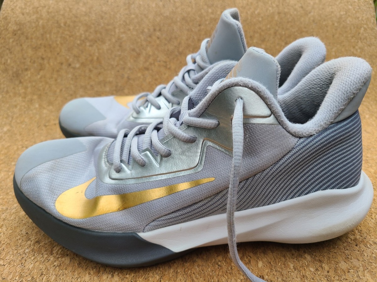 Men's Size 8 Nike Precision IV Wolf Grey/Metallic Gold CK1069-007