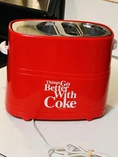 Nostalgia HDT600COKE Coca-Cola Pop-Up 2 Hot Dog and Bun Toaster Super Bowl Fun