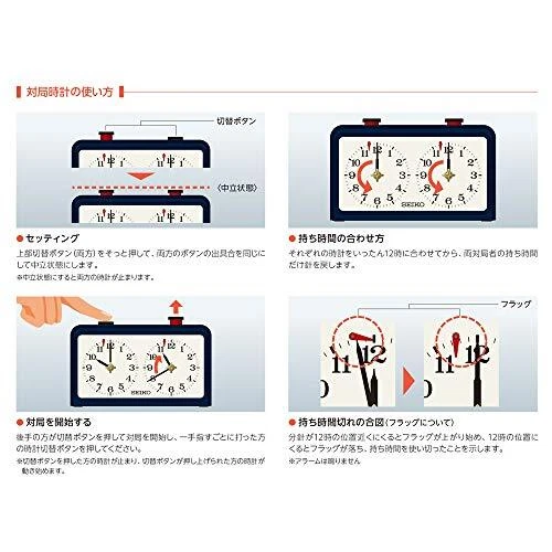 SEIKO BZ361L Orologio Scacchi Timer SHOGI Gioco da Tavolo Professionale shogi... - Immagine 4 di 4