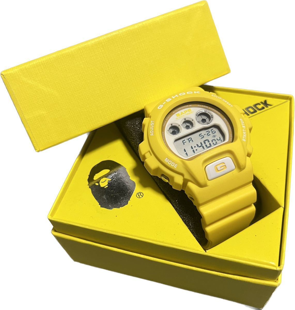 Mint G-SHOCK BAPE A BATHING APE DW-6900 Yellow from JP g84 Mint G-SHOCK BAPE A BATHING APE DW-6900 Yellow from JP g84