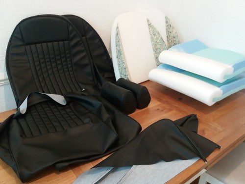 triumph spitfire 1500 SEATS- covers + Foam kit.Fits recline & headrests..1973-81 - Picture 6 of 9