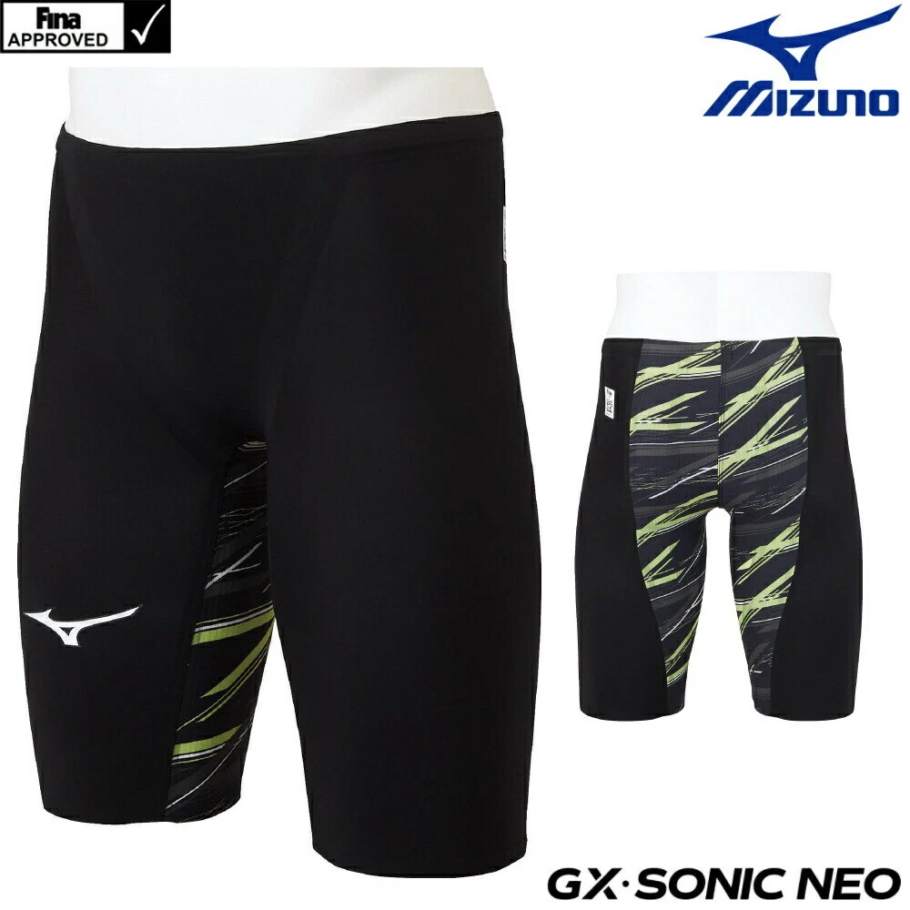 MIZUNO Swimsuit Men GX SONIC NEO AG FINA Black Neo Lime N2MB2006