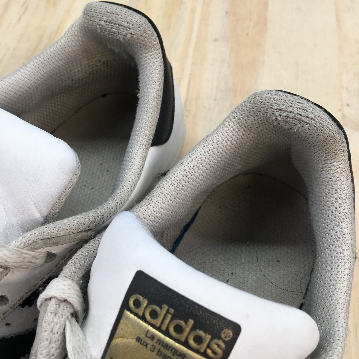 Adidas Shoes Womens 6 Superstar Sneakers Cloud White Black Leather Low  C77153 | eBay