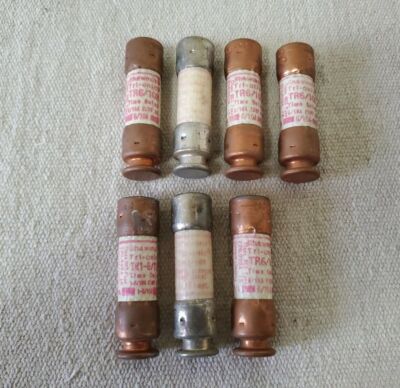 PACK OF 7 GOULD SHAWMUT TR6/10R TRI-ONIC TIME DELAY 6/10AMP 250VOLT FUSES