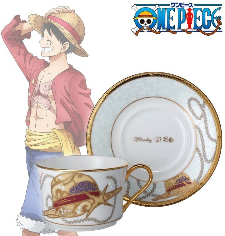 One Piece x Noritake Collaboration Monkey Luffy Cup and Saucer