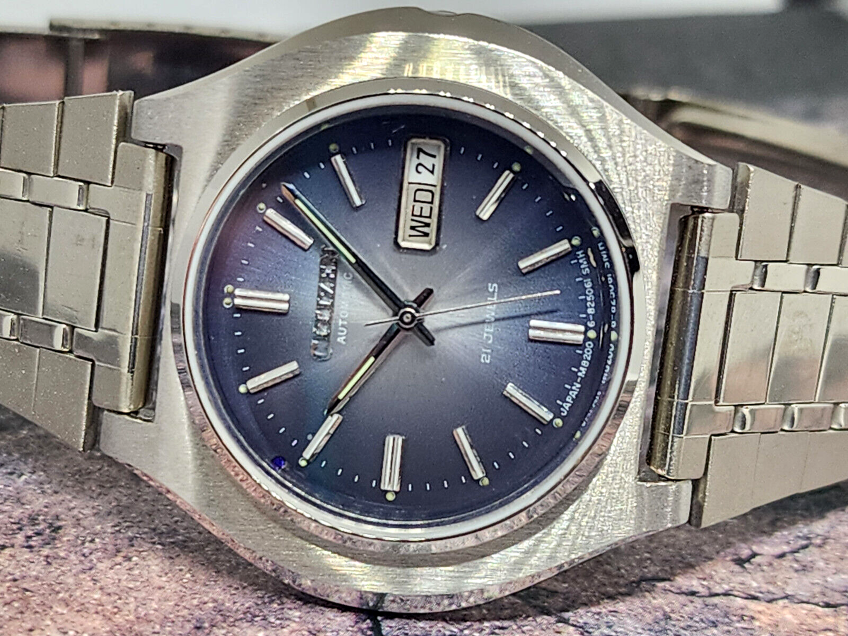 Caliber Citizen 8200 A Vintage Citizen Automatic Watch: Green Dial