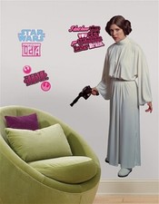 Star Wars Princess Leia Photo Image Giant Peel and Stick Wall Decal NEW SEALED
