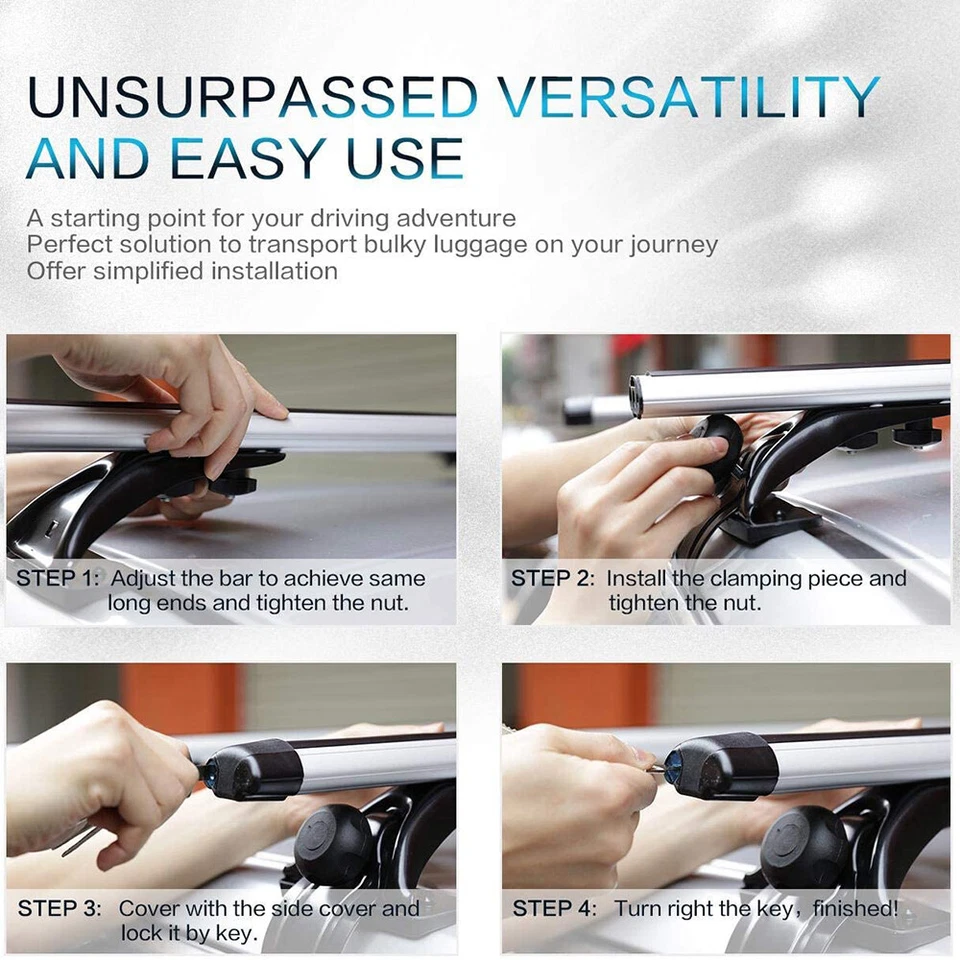 Portaequipajes con barra transversal para techo para INFINITI G35X G37 Q50 QX50 QX60 Foto 4 de 4